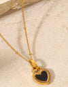 Contrast Heart Pendant Necklace