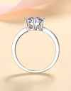 925 Sterling Silver Ring with 1 Carat Moissanite