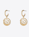 18K Gold-Plated Alloy Spiral Earrings