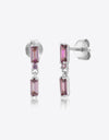 Zircon 925 Sterling Silver Drop Earrings