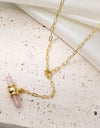 Gold-Plated Bar Pendant OT Chain Necklace