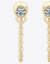 Inlaid Moissanite Chain Earrings