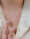 Moonstone Heart Lock Pendant Necklace