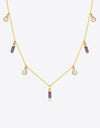 18K Gold Plated Multi-Charm Chain Necklace