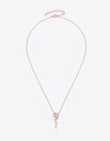 925 Sterling Silver 18K Rose Gold-Plated Pendant Necklace