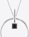 Black Zircon 925 Sterling Silver Necklace