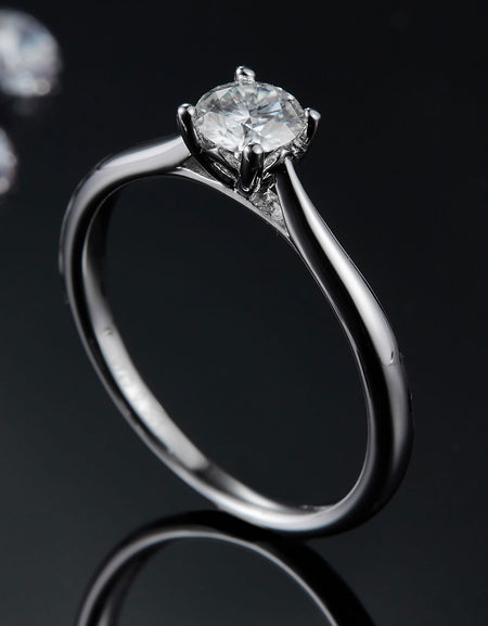 Moissanite 925 Sterling Silver Solitaire Ring