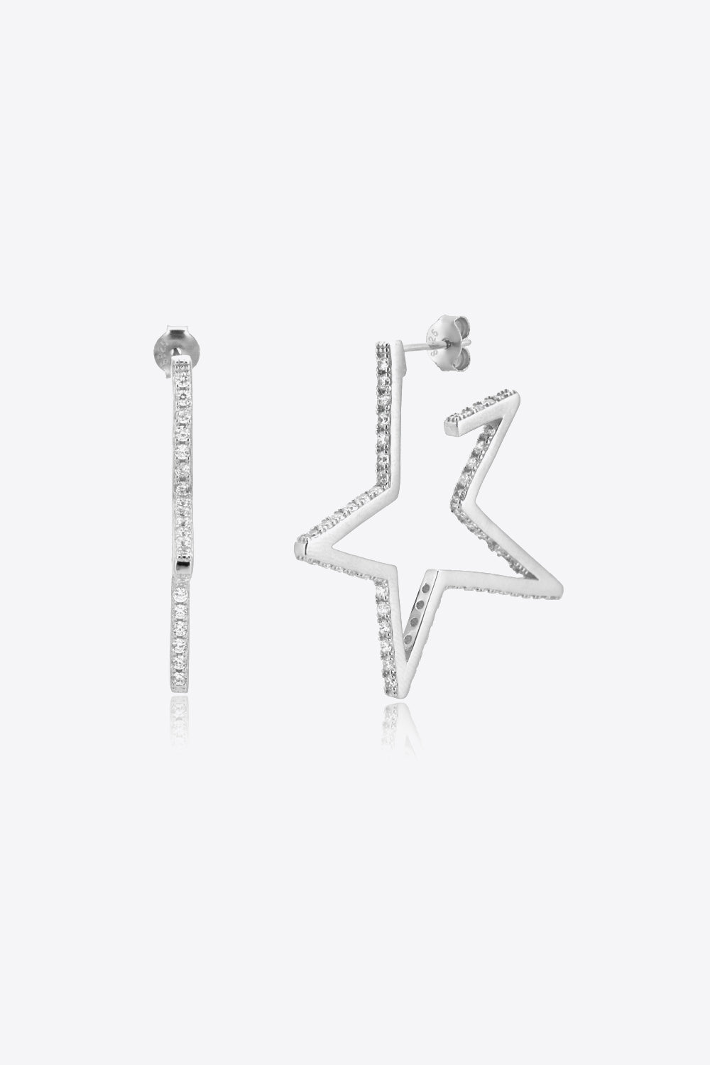 Zircon Star 925 Sterling Silver Earrings