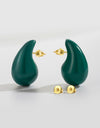 Big Size Water Drop Brass Earrings