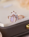 High Quality Natural Moonstone 18K Rose Gold-Plated 925 Sterling Silver Ring