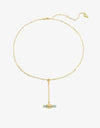 Gold-Plated Bar Pendant OT Chain Necklace