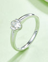 Moissanite 925 Sterling Silver Solitaire Ring