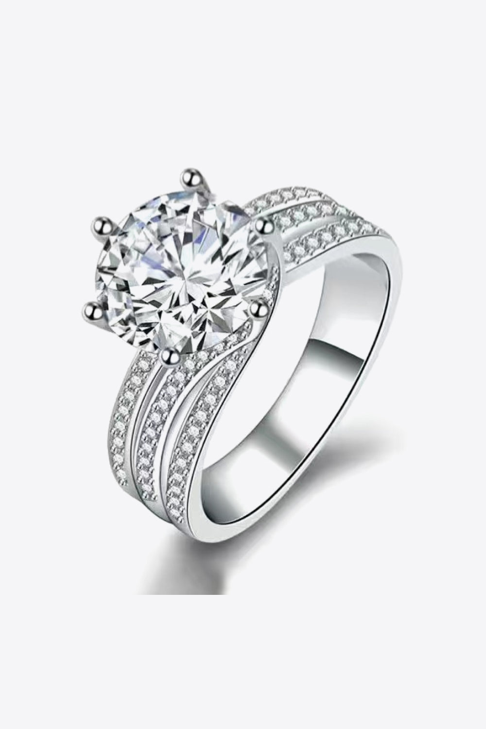 3 Carat Moissanite Three-Layer Ring