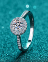 Moissanite 925 Sterling Silver Adjustable Ring