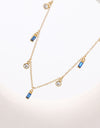 18K Gold Plated Multi-Charm Chain Necklace