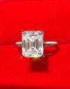 5 Carat Moissanite Platinum-Plated Ring