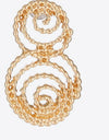 18K Gold-Plated Alloy Spiral Earrings