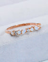 Moonstone and Zircon Decor Ring