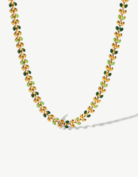 Leaf Chain Lobster Clasp Necklace