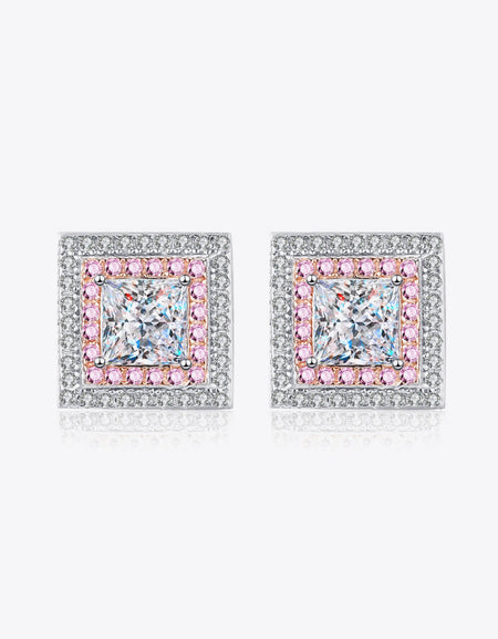 Moissanite Square Stud Earrings