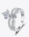 925 Sterling Silver Moissanite Crown Ring