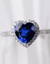 2 Carat Moissanite Heart-Shaped Side Stone Ring