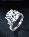 8.6 Carat Moissanite Platinum-Plated Ring