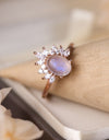 High Quality Natural Moonstone 18K Rose Gold-Plated 925 Sterling Silver Ring