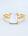 Square Moonstone Ring