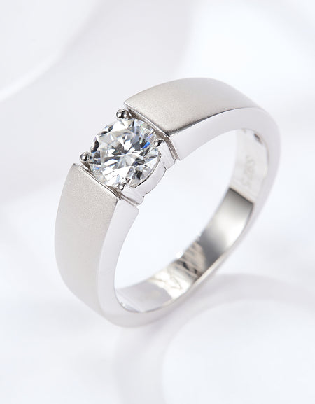 925 Sterling Silver I Carat Moissanite Ring