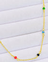 18K Gold-Plated Multicolored Bead Necklace