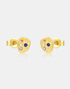 Multicolored Zircon Stud Earrings