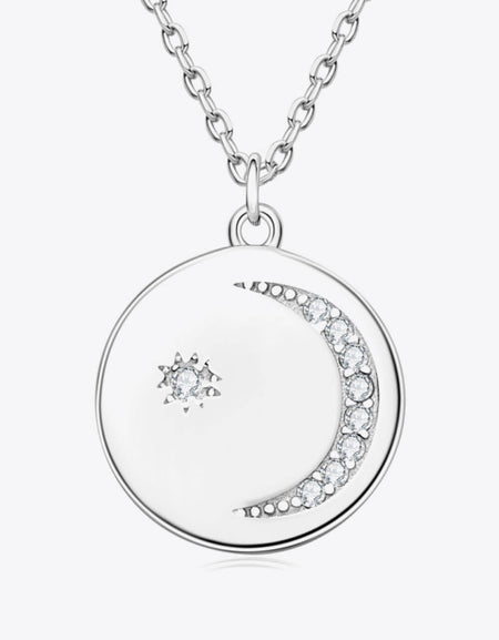 Moissanite Round Pendant Necklace