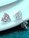 2 Carat Moissanite Heart-Shaped Stud Earrings