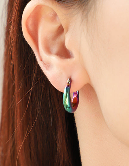 Darling Heart Multicolored Huggie Earrings