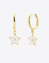 Zircon 925 Sterling Silver Star Drop Earrings