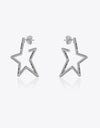 Zircon Star 925 Sterling Silver Earrings