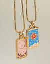 Tarot Card Pendant Copper Necklace