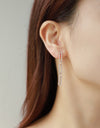 Rhinestone Chunky Chain Drop Earrings