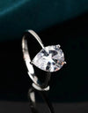 Classic Teardrop 2 Carat Moissanite Ring