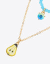 Fruit Pendant Double-Layered Necklace