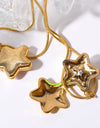 Rhinestone Decor Star Box Pendant Necklace