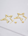 Zircon Star 925 Sterling Silver Earrings