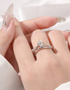 Moissanite Crisscross Ring