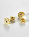 Multicolored Zircon Stud Earrings