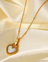 Contrast Heart Pendant Necklace