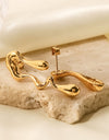 18K Gold Plated Geometric Mismatched Earrings