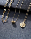 18K Gold Plated 3-Piece Pendant Necklace Set