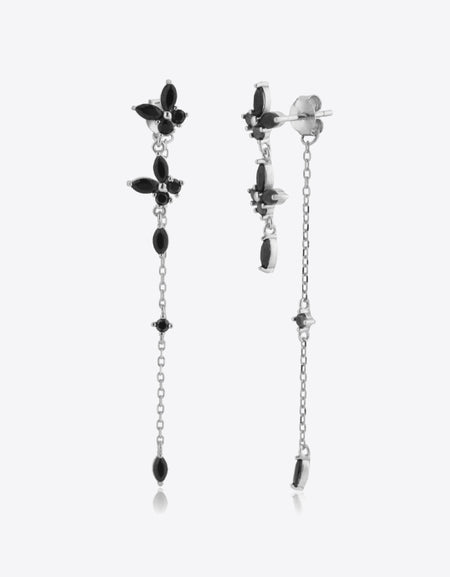 Inlaid Zircon 925 Sterling Silver Earrings