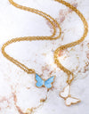 Butterfly Pendant Copper 14K Gold-Plated Necklace